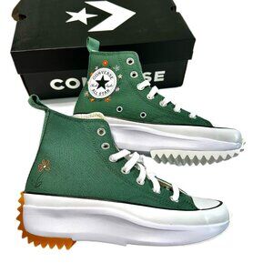 NEW | Converse Run Star Hike High Top – Green Floral Embroidered – Women’s 6.5